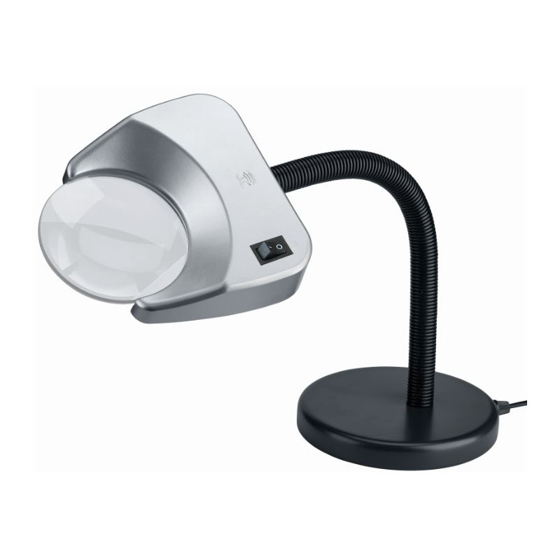 Schweizer Lampă lupa Tech-Line LED TISCHFUSS Bifo 4500K, 2x/3X, Ø120/31.5mm, bifocală, biconvex