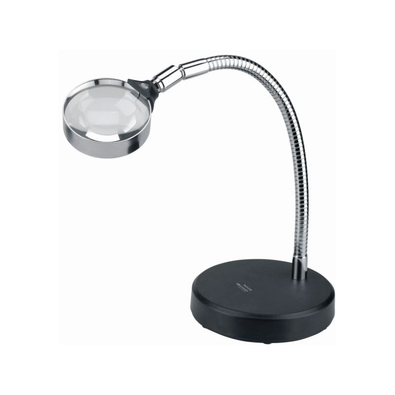 Schweizer Lupa Suport de lucru, bază de masă cu lupă, 3x/Ø75mm, biconvex
