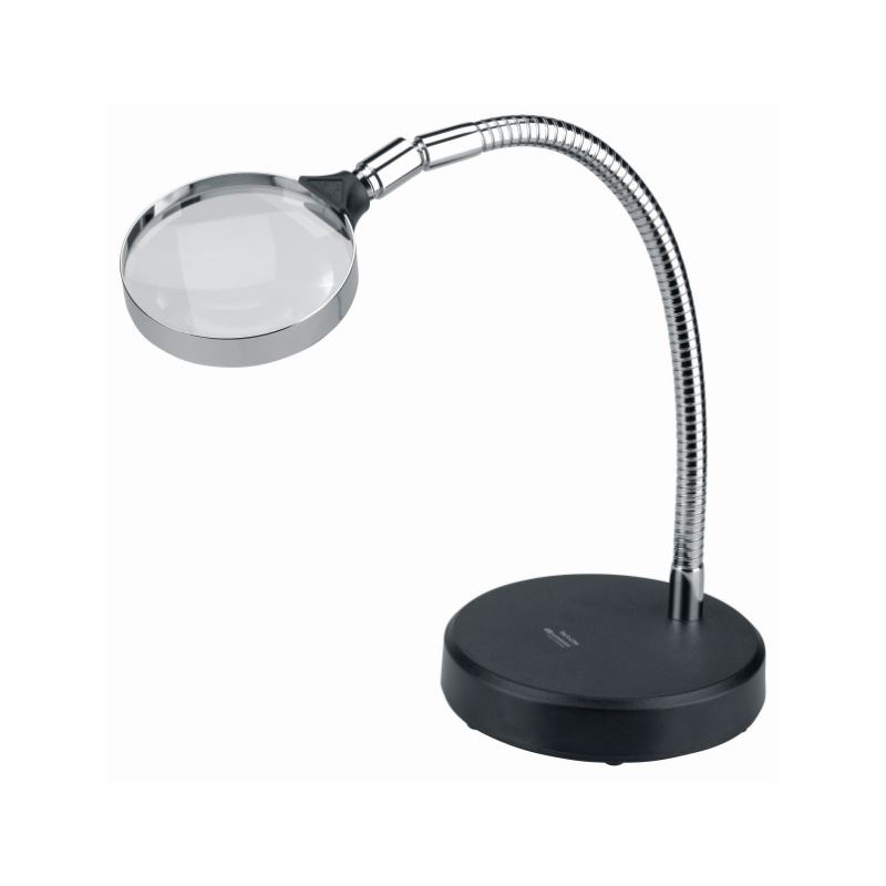 Schweizer Lupa Lupă pentru stativ de lucru Bază de masă, 2,5x/Ø90mm, biconvex