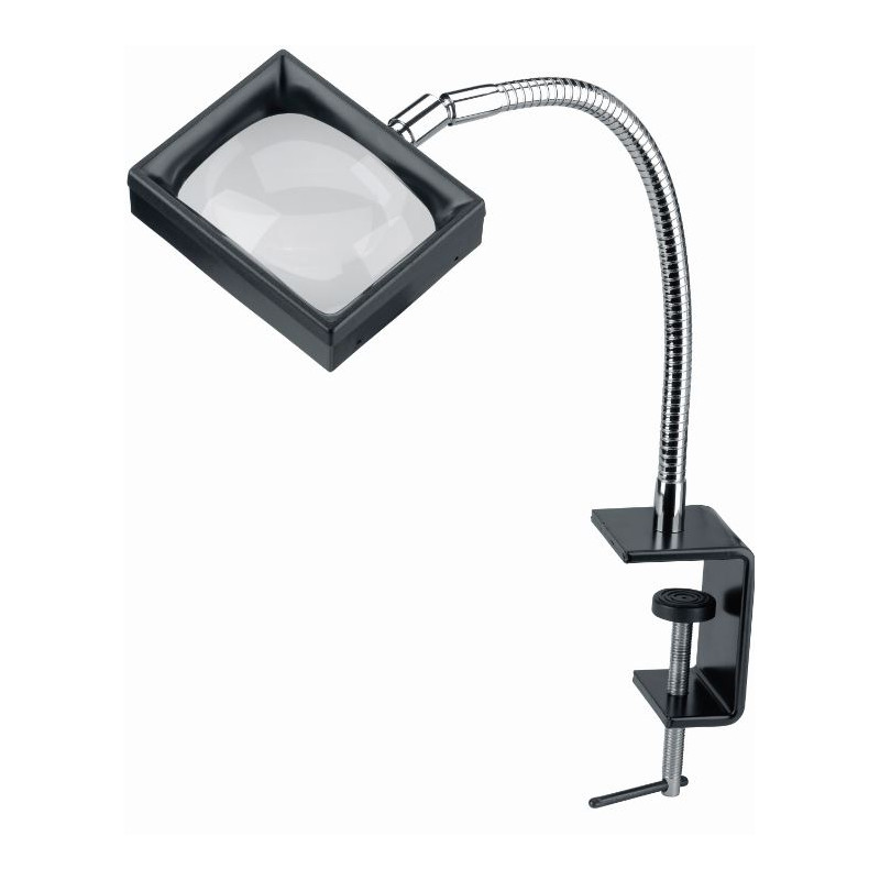 Schweizer Lupa Lupă de birou cu clemă de masă din material sintetic, 3x/100x75mm, asferic