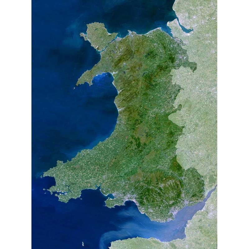 Planet Observer Harta regionala regiunea Wales