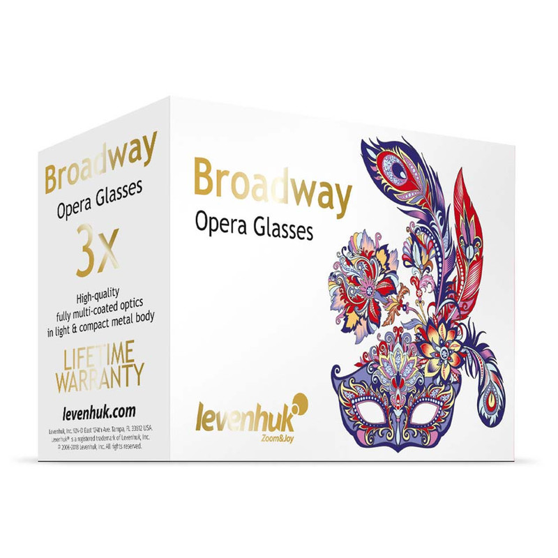 Levenhuk Binoclu de opera Broadway 3x25 albastru cu lorgnette