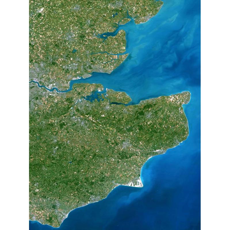 Planet Observer Harta regionala regiunea Kent & Thames Estuary