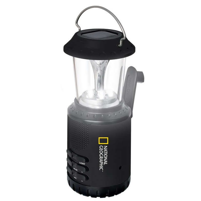 National Geographic Lanternă solară de camping cu radio