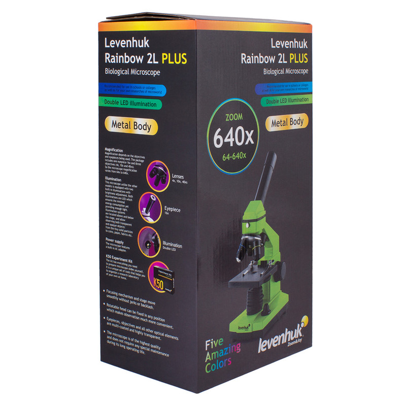 Levenhuk Microscop Rainbow 2L Plus Lime