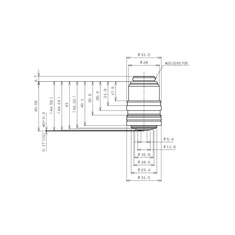 Evident Olympus obiectiv UPLSAPO60xS2 Objektiv, A Line, superapo, 60x, NA 1,3, w.d. 0,3, FN 22