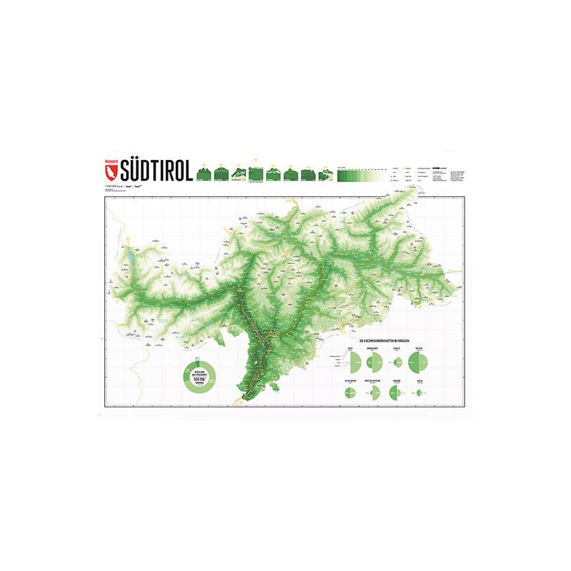 Marmota Maps Harta regionala Verdele munților din Tirolul de Sud