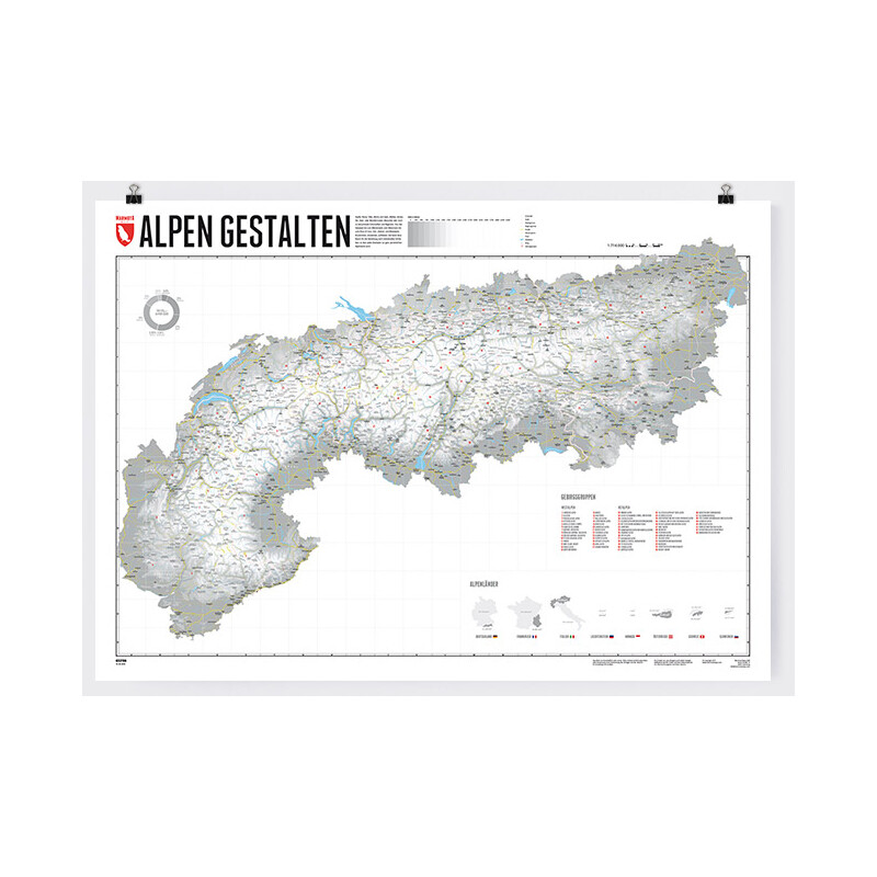 Marmota Maps Harta regionala Alpen gestalten (140x100cm)