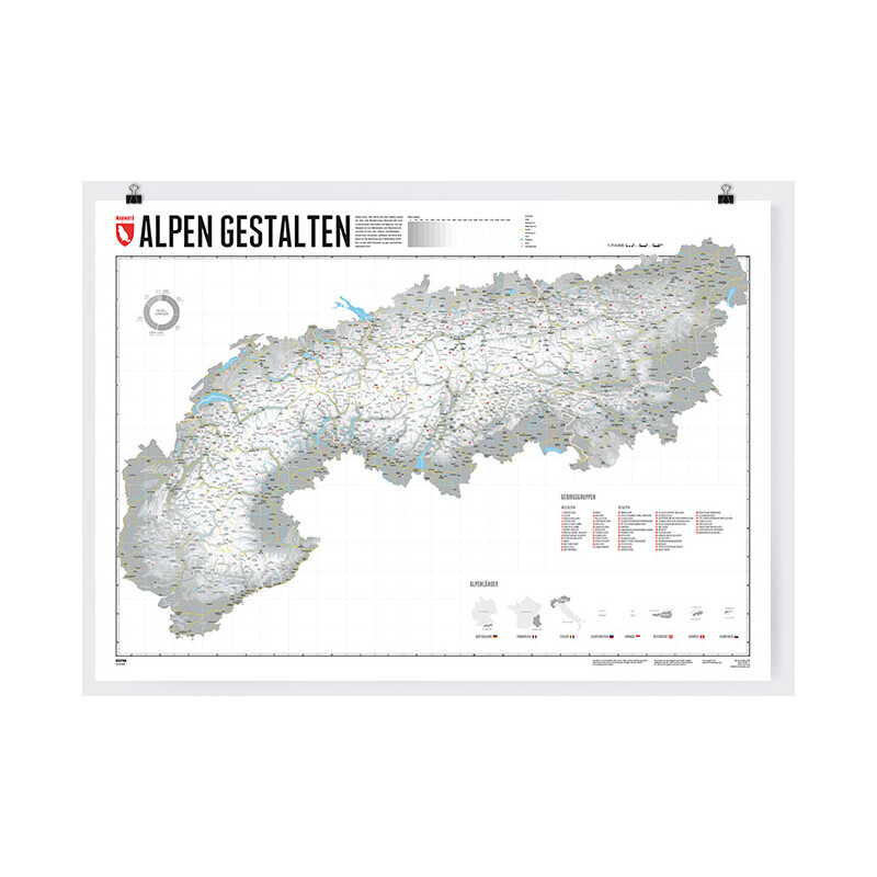 Marmota Maps Harta regionala Desenează Alpii (100x70cm)