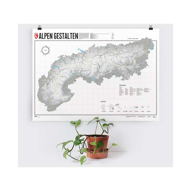 Marmota Maps Harta regionala Desenează Alpii (100x70cm)
