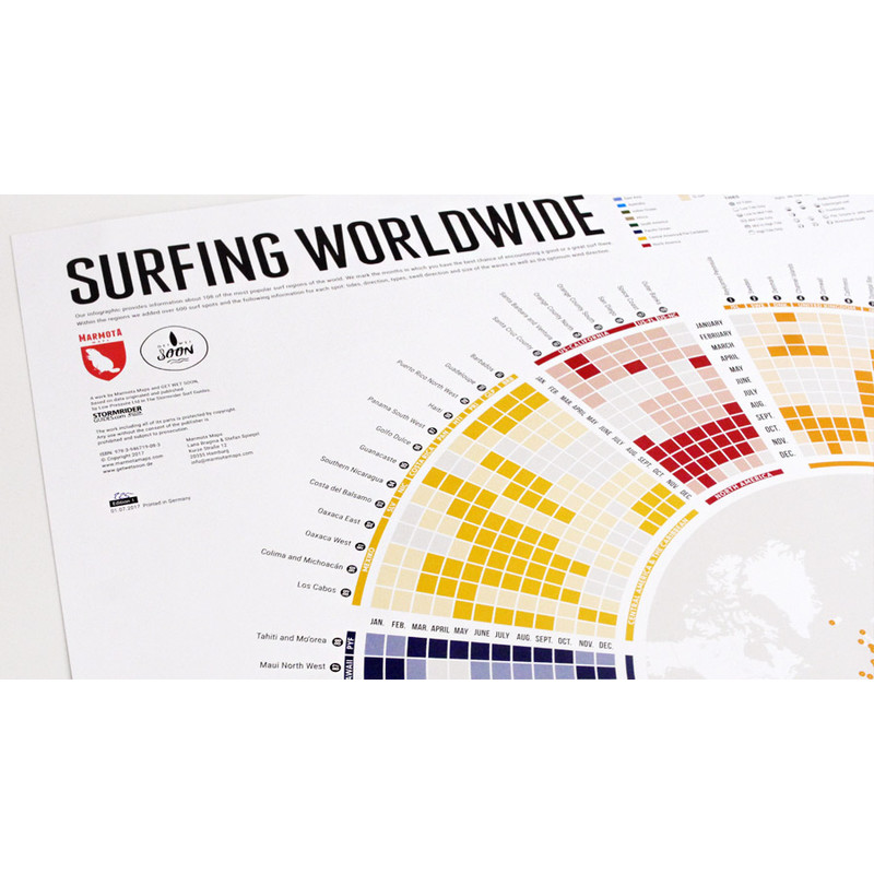 Marmota Maps Poster Infografic despre surfing în întreaga lume