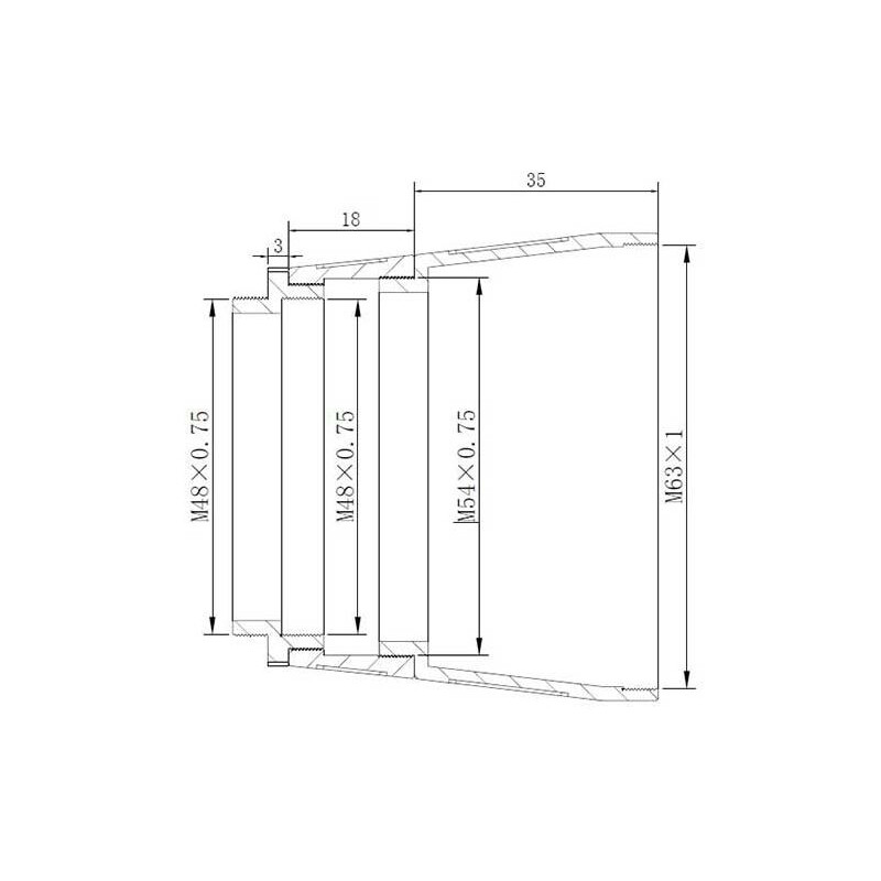 TS Optics Adaptor de proiectie Adaptoare M63/T2