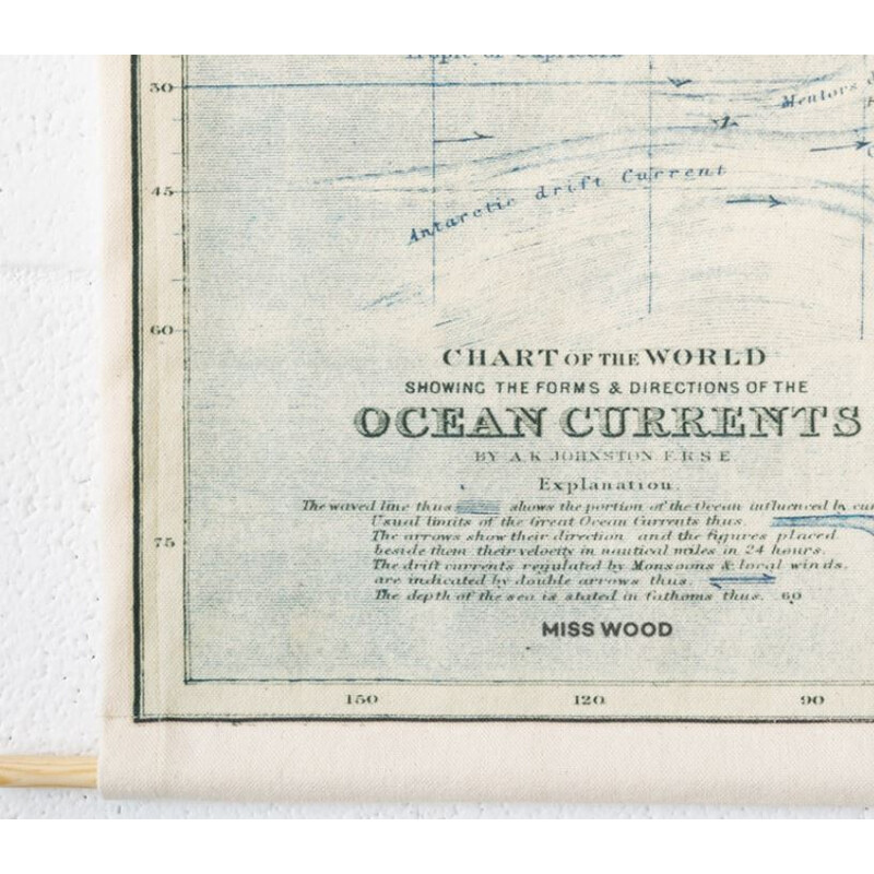 Miss Wood Harta lumii Woody Cotton Map Oceans
