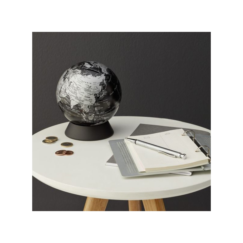 TROIKA Glob Cutie de bani Orion Matt Black 14cm