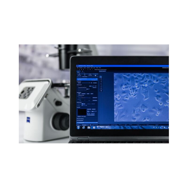 ZEISS Microscop inversat Primovert HDcam Ph1, 40-400x, cond 0,3, 5MP