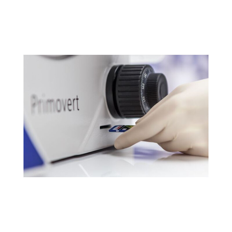 ZEISS Microscop inversat Primovert HDcam Ph1, 40-400x, cond 0,3, 5MP