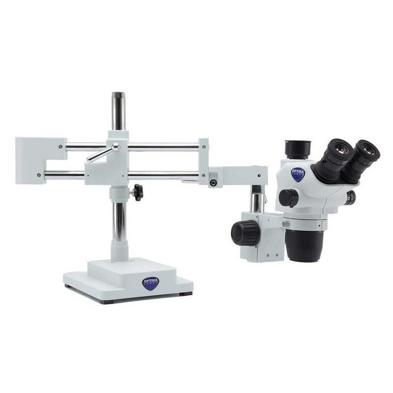 Optika microscopul stereoscopic zoom SZO-10,  trino, 6.7-45x, überhängend, 2-Arm, ohne Beleuchtung
