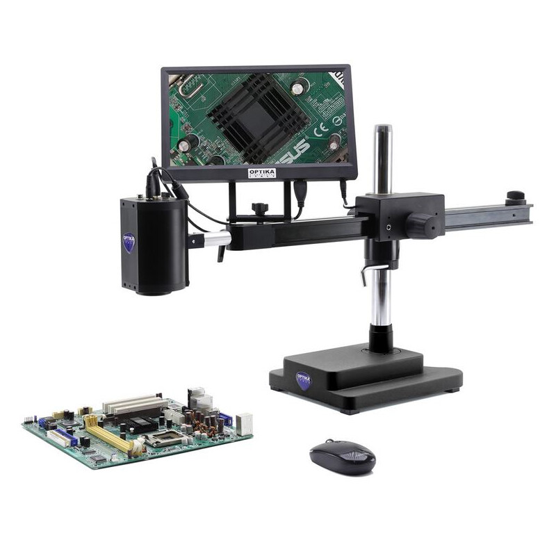 Optika Microscop IS-02, zoom opt. 1x-14x, cameră de 2MP, ecran de 11,5 inchi