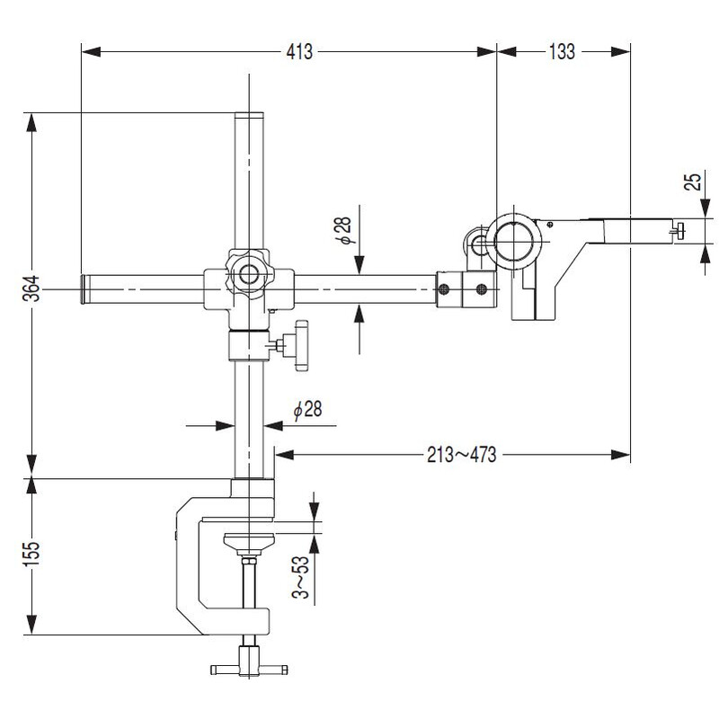Nikon Stativ suspendat simplu G-US1A , 1 braț, clemă cu șurub sau Montura cap
