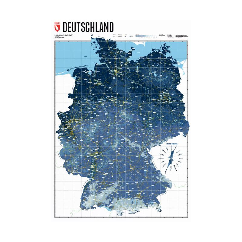 Marmota Maps Harta Deutschlandkarte Ski Blue