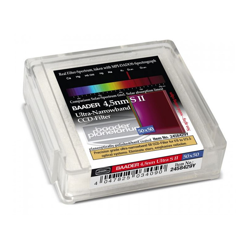 Baader Filtre Filtru Ultra-Narrowband 4,5nm S II 50x50mm