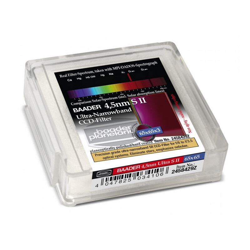 Baader Filtre Filtru Ultra-Narrowband 4,5nm S II 65x65mm