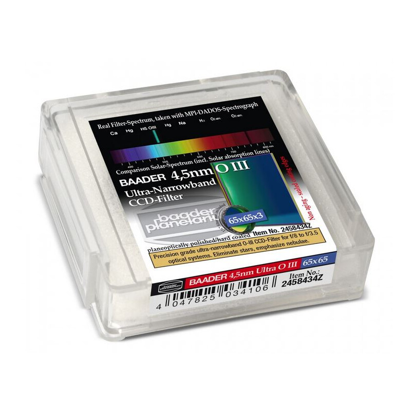 Baader Filtre Filtru Ultra-Narrowband 4.5nm OIII 65x65mm
