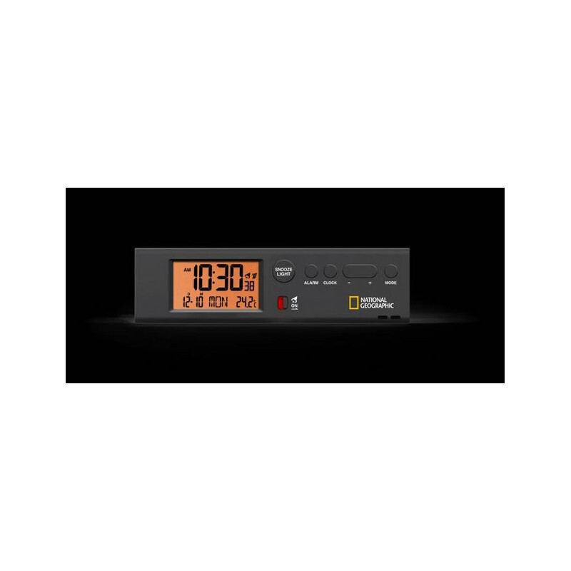 National Geographic Ceas World Time Clock with Temperature and Flashlight
