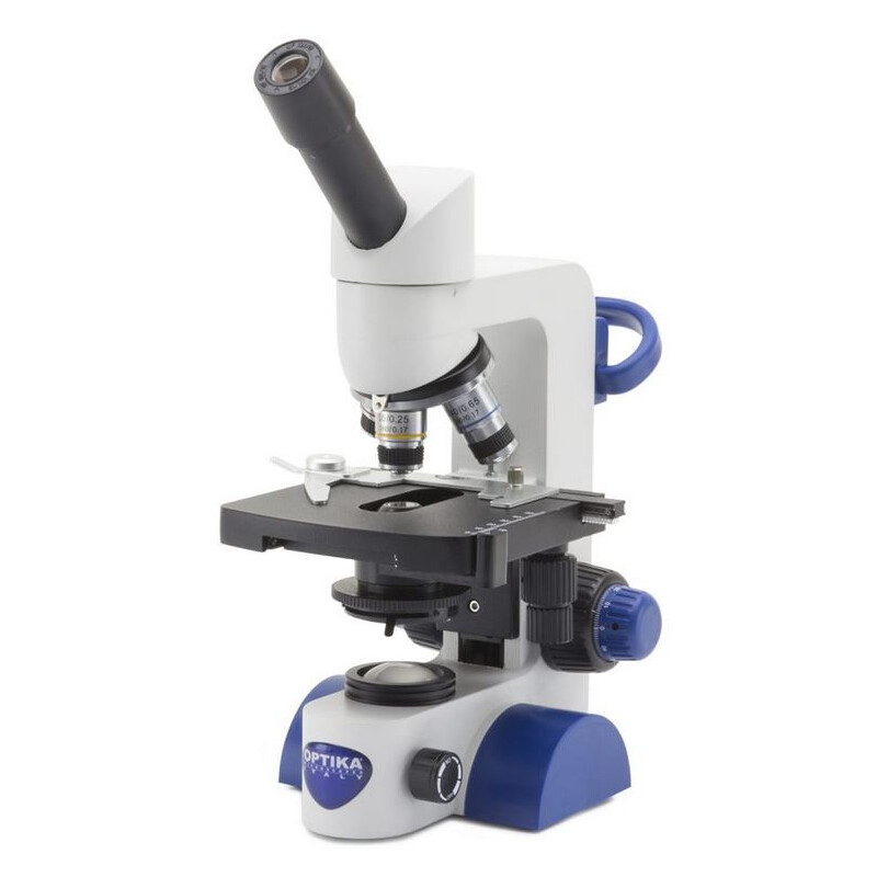 Optika Microscop B-63, mono, 40-600x, LED, Akku, Kreuztisch