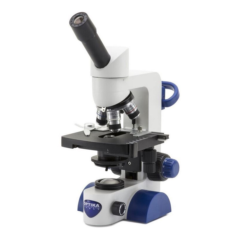Optika Microscop B-65, mono, 40-1000x, LED, Akku, Kreuztisch