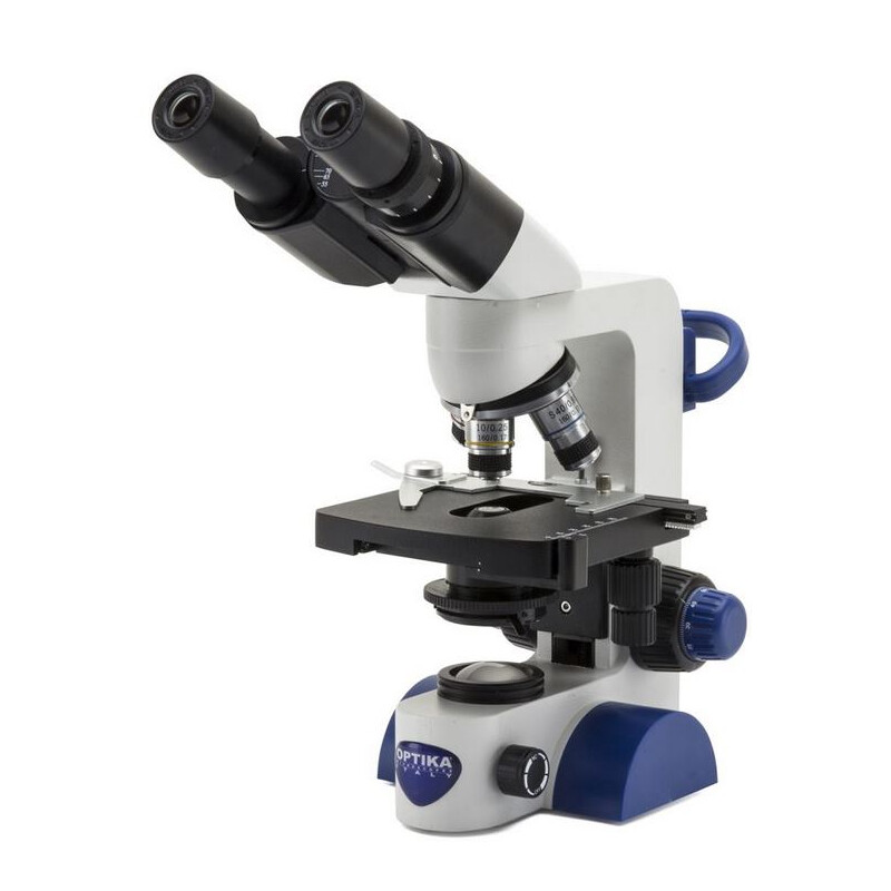 Optika Microscop B-66, bino, 40-400x, LED, Akku, Kreuztisch