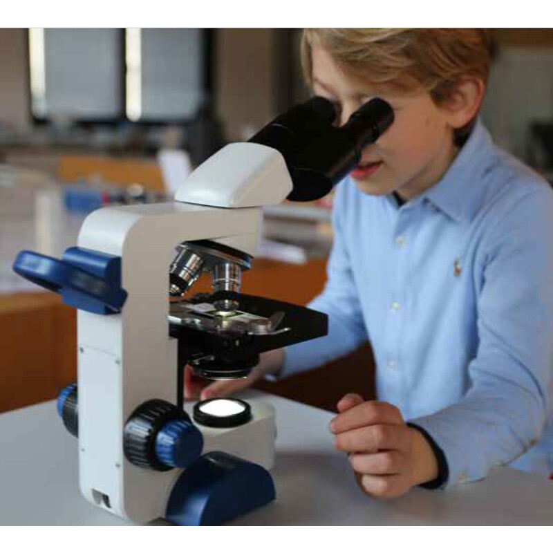 Optika Microscop B-66, bino, 40-400x, LED, baterie reîncărcabilă, Masa X-Y
