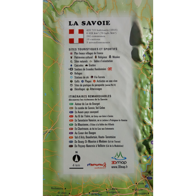 3Dmap Harta regionala La Savoie