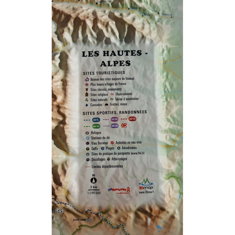 3Dmap Harta regionala Les Hautes Alpes