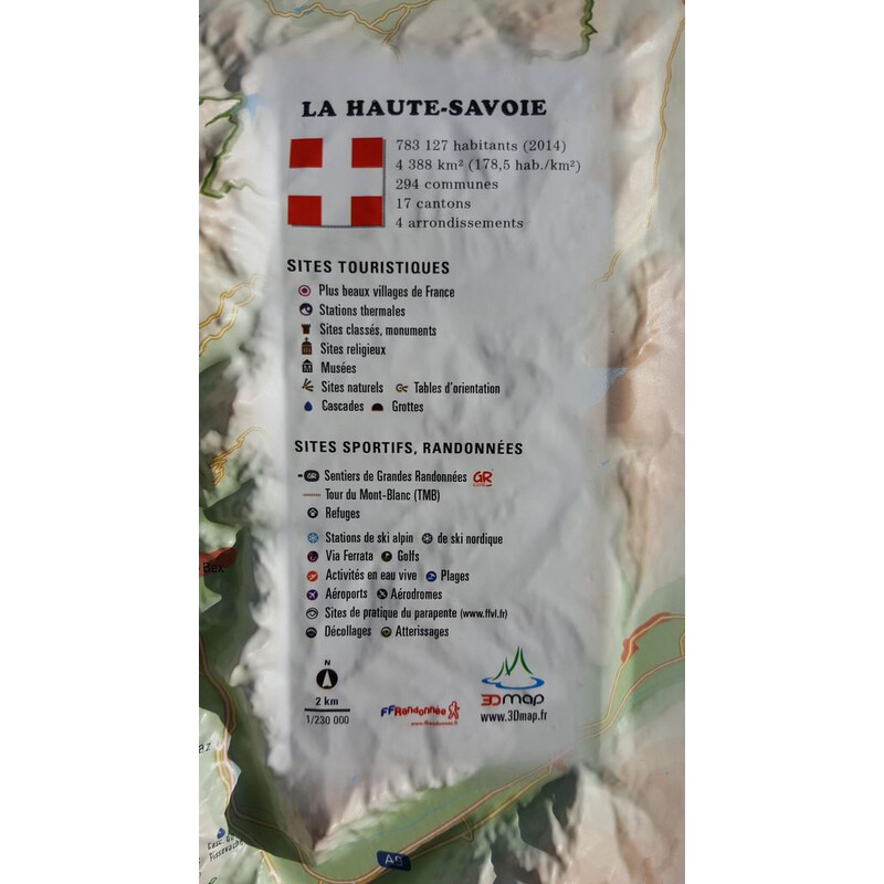3Dmap Harta regionala La Haute Savoie