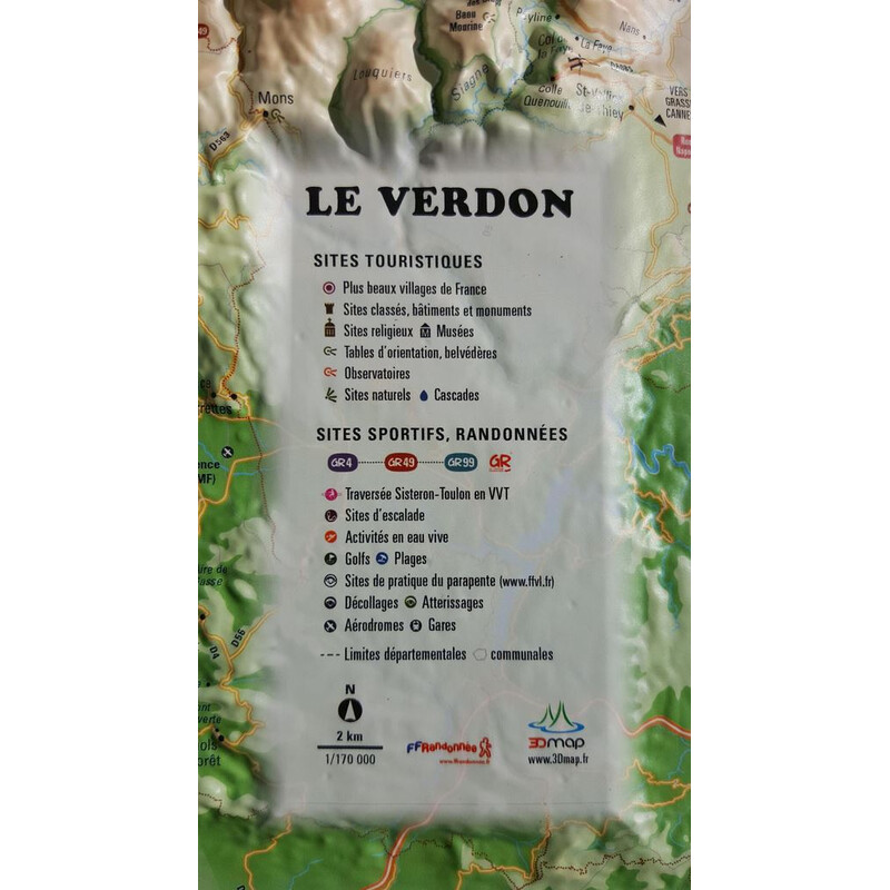 3Dmap Harta regionala Le Verdon