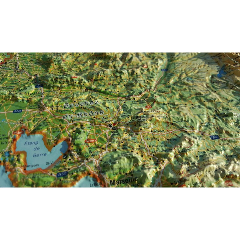 3Dmap Harta regionala La Provence-Alpes-Cotes d'Azur