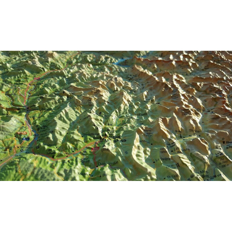 3Dmap Harta regionala Les Alpes-de-Hautes- Provence