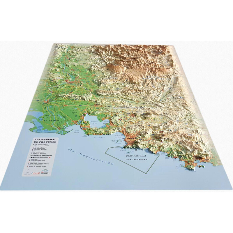 3Dmap Harta regionala Les Massifs de Provence