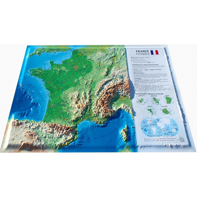 3Dmap Harta La France Physique (petite)