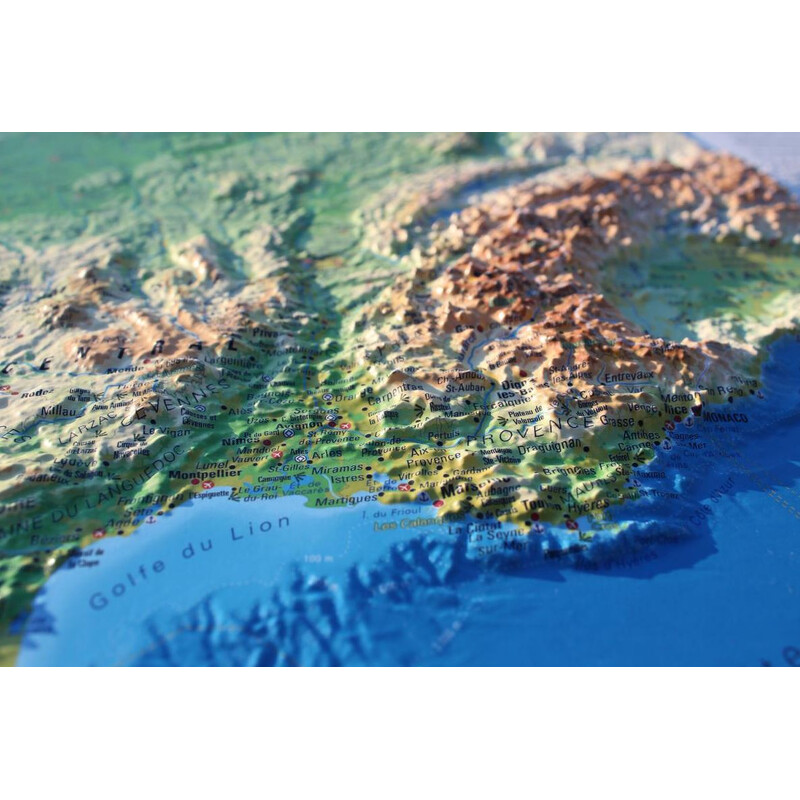 3Dmap Harta La France Physique (petite)