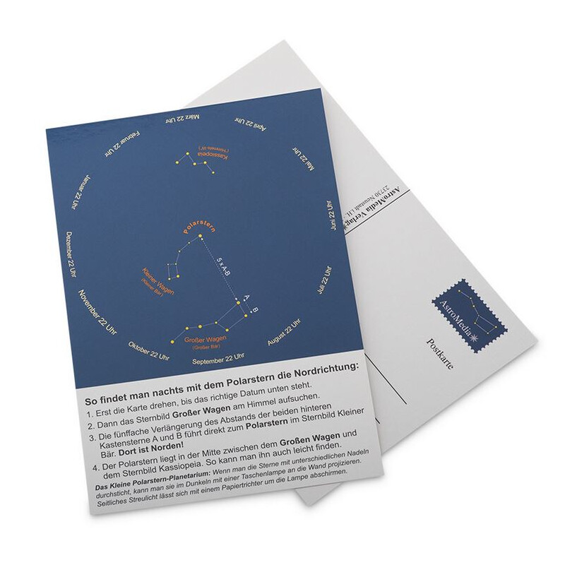 AstroMedia Harta cerului Polarsternfinder Postkarte 10 Stück