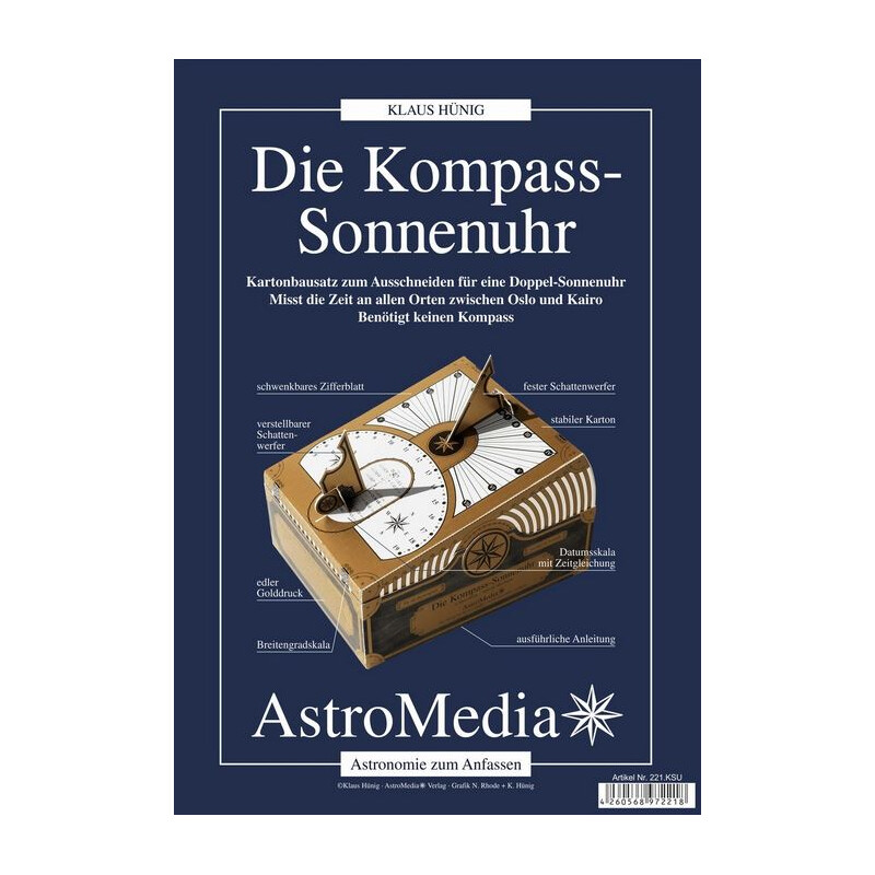 AstroMedia Kit Ceasul solar busolă
