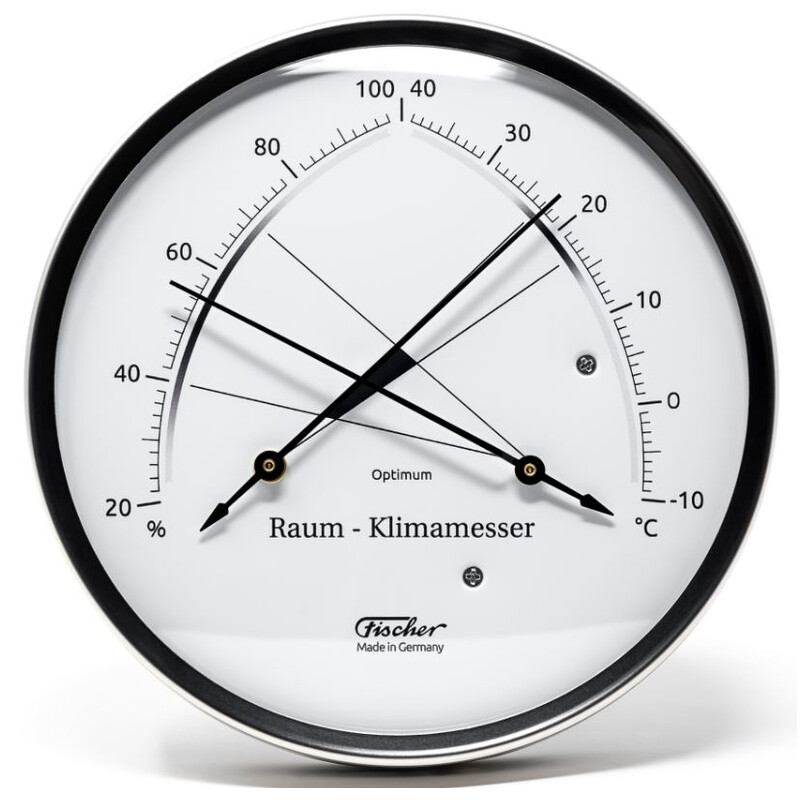 Fischer Statie meteo Climatometru de cameră din oțel inoxidabil sintetic