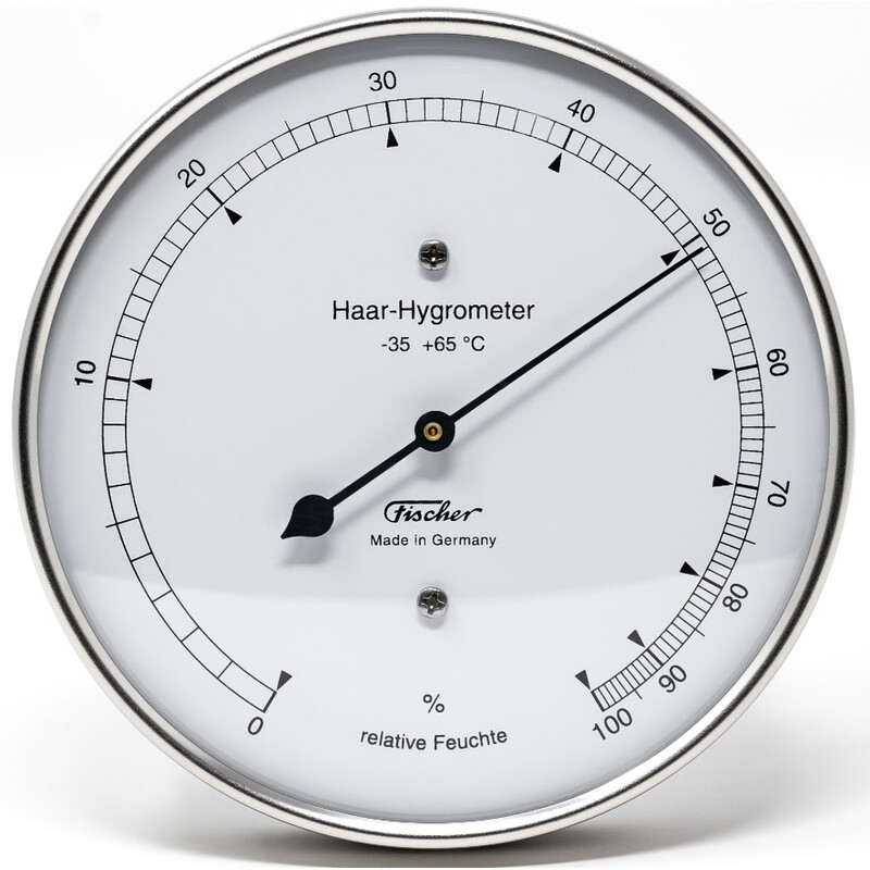 Fischer Statie meteo Hair-Hygrometer Stainless Steel