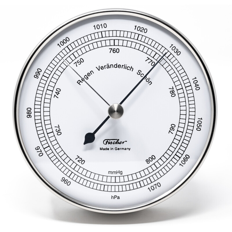 Fischer Statie meteo Barometru din oțel inoxidabil