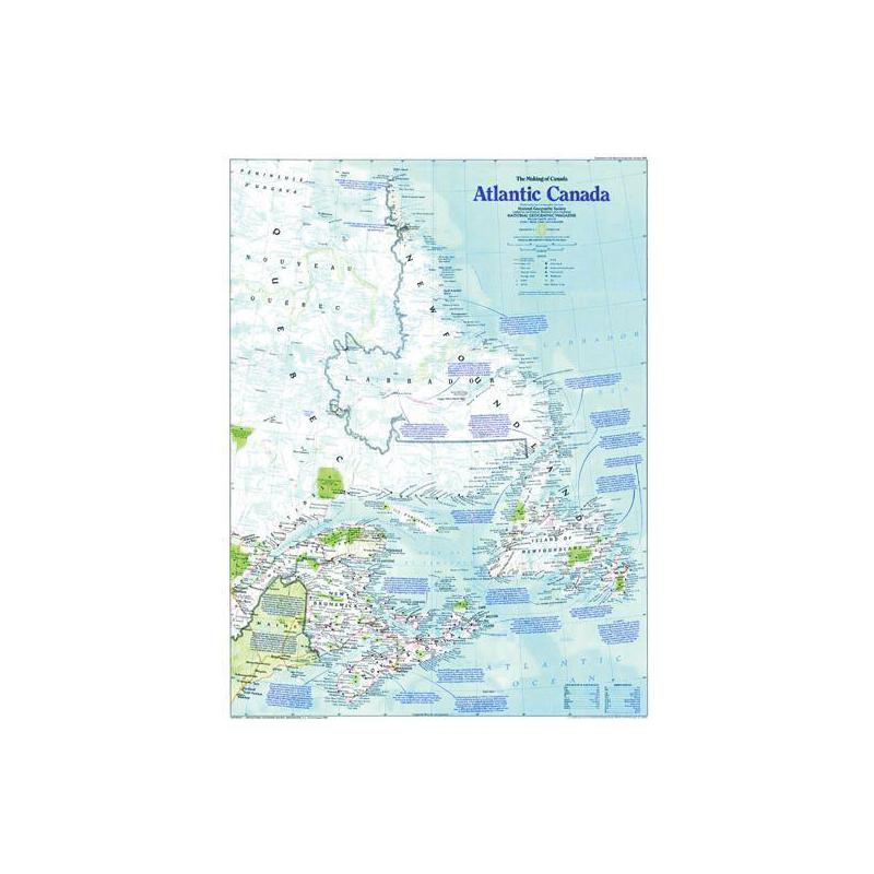 National Geographic Harta regională Canada Atlantica