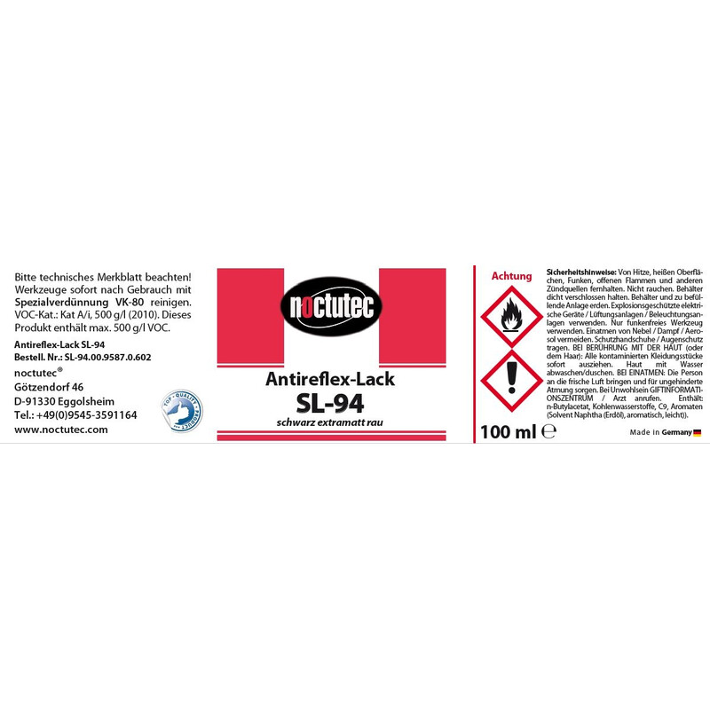 noctutec Lac Antireflex SL-94 dur 100ml