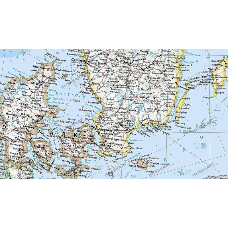 National Geographic Harta regionala Scandinavia
