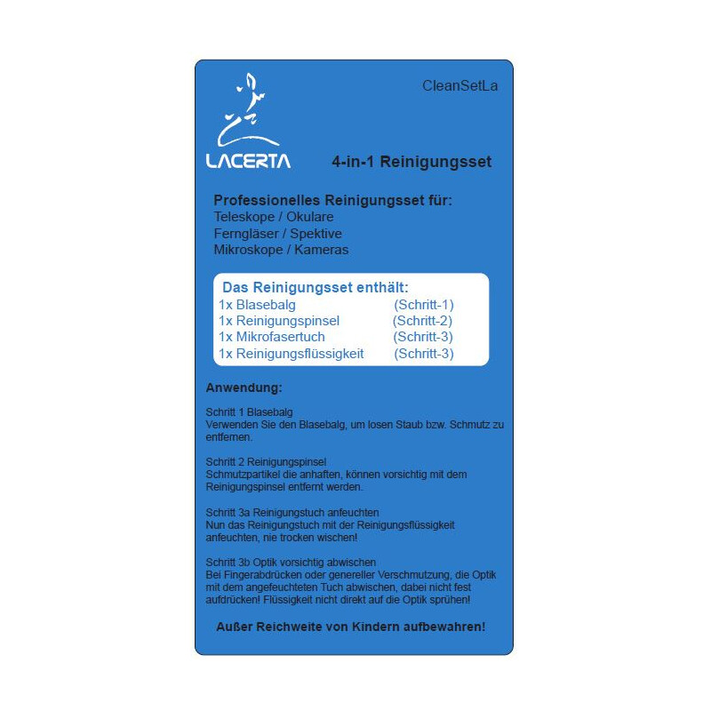Lacerta Set de curățare pentru optică